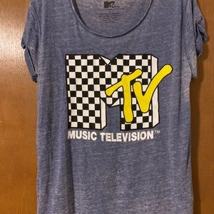 Blue MTV Logo Shirt